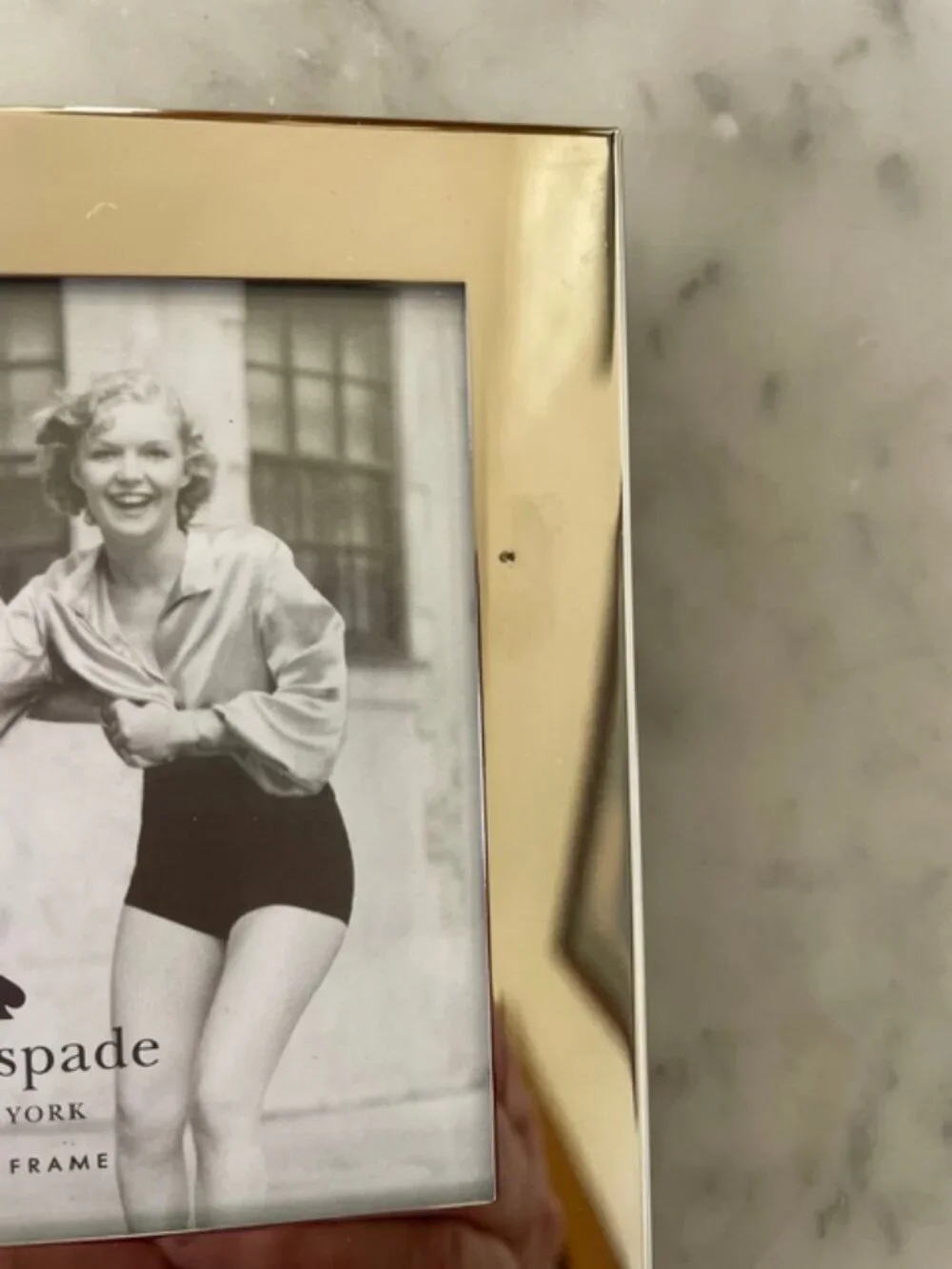 kate spade LENOX Mirrored Glass 3x3 Frame in Silver Picture Perfect